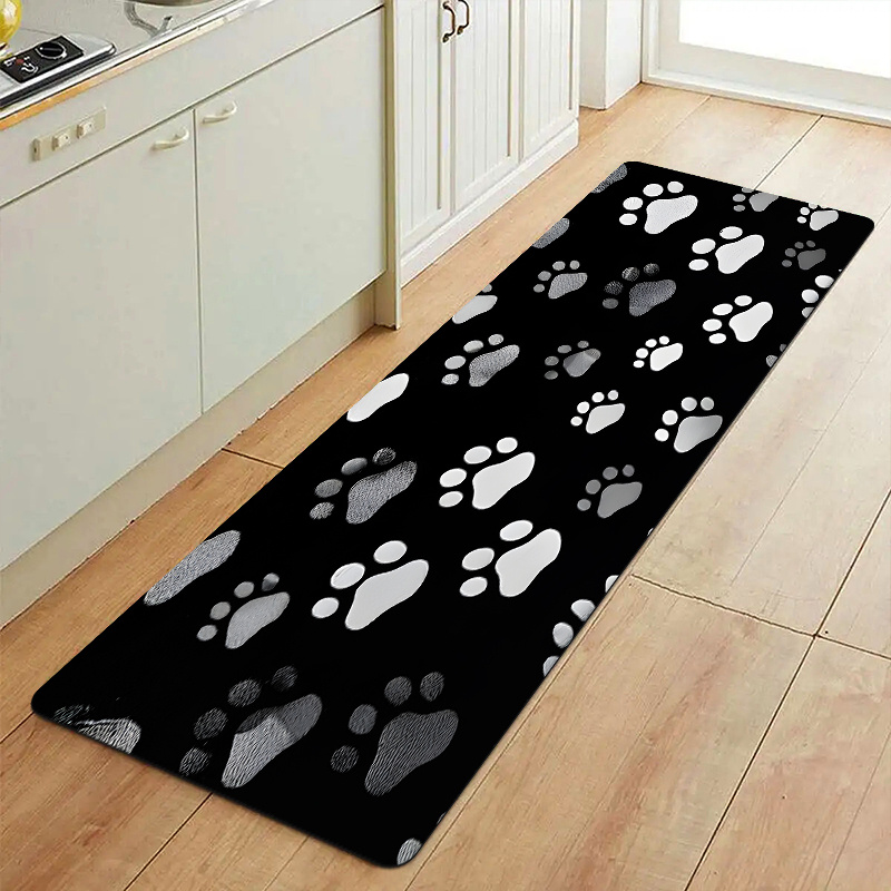 Commercial Kitchen Non Slip Flooring - Animal Paw Print Carpet Mat Rug