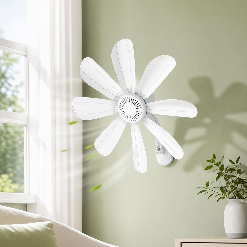 8 Fan Leaves Wall Mount Fan Qu - Commercial Kitchen Ventilation review and price