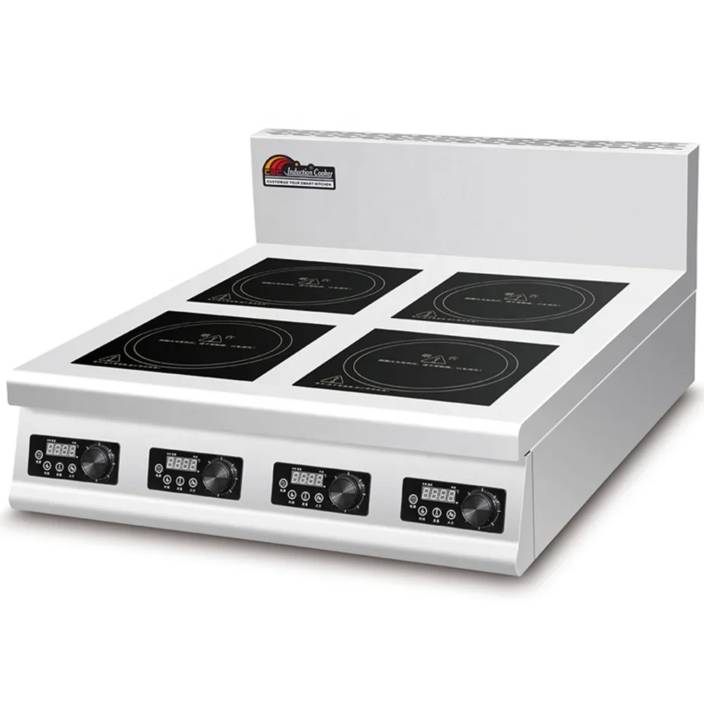 4 Burner Flat Industrial Comme - Commercial Kitchen Induction review and price