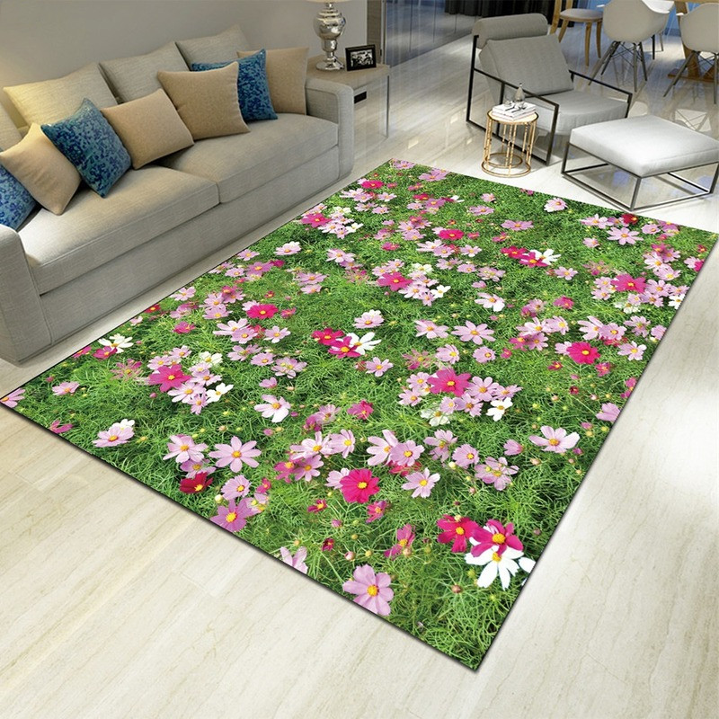 Landscape Floral Print Carpet  - Commercial Kitchen Non Slip Flooring review and price