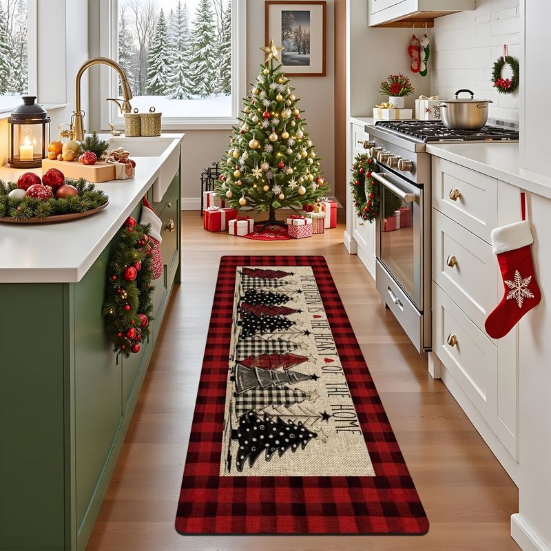 Plaid Christmas Tree Star Long - Commercial Kitchen Non Slip Flooring review and price